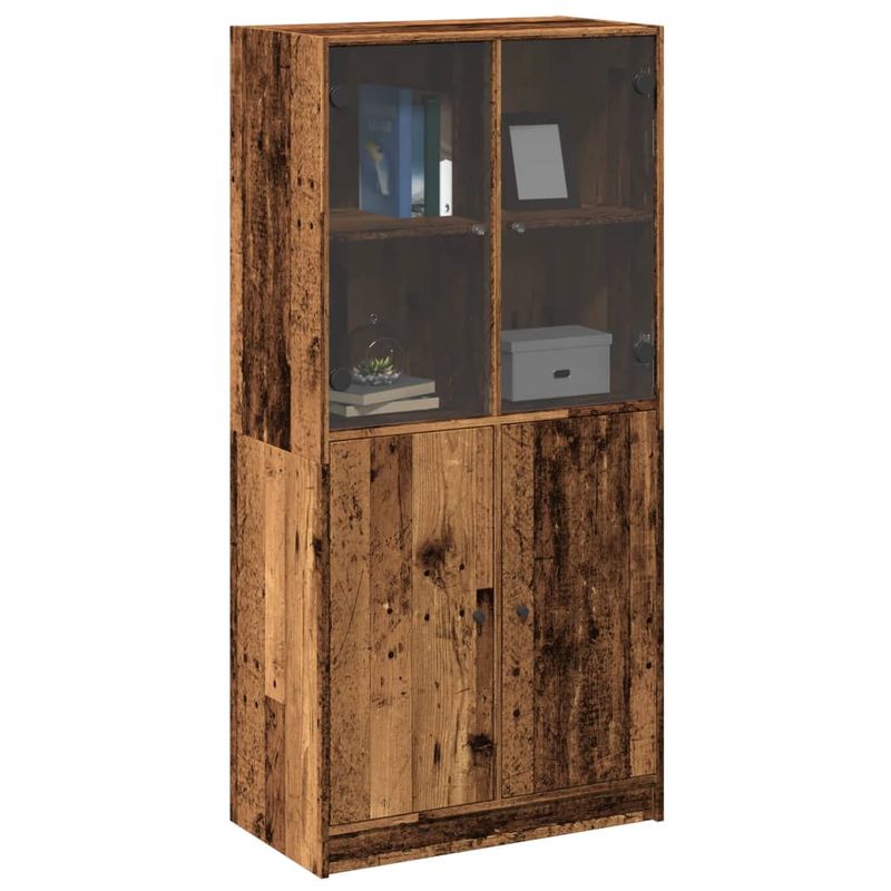 Casa si Gradina - Mobilier - Comode si corpuri - Corpuri bucatarie - Dulap inalt cu usi, lemn vechi, 68x37x142 cm, lemn prelucrat - Infinity.ro