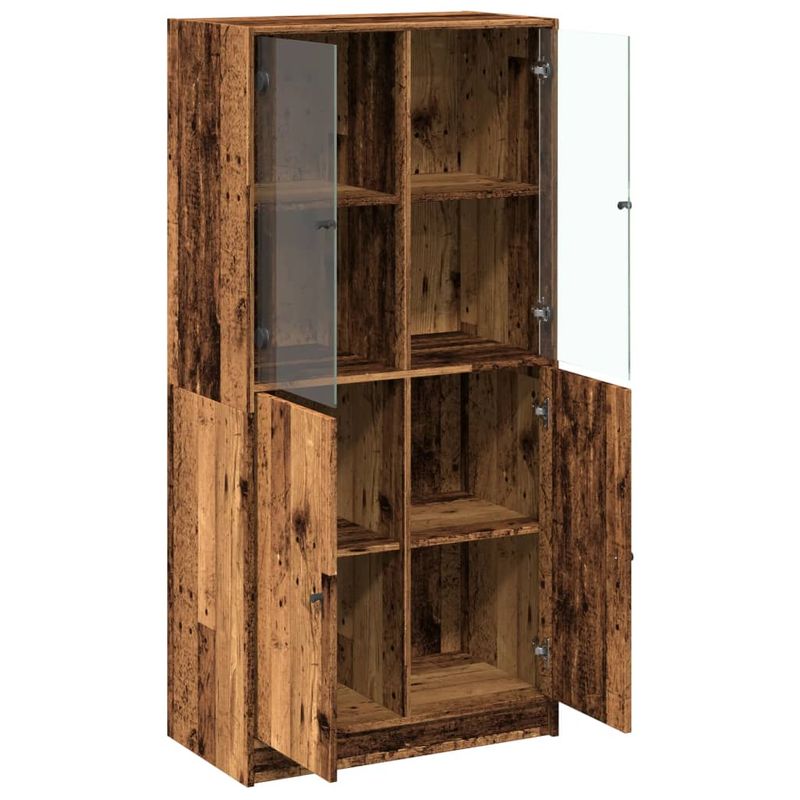 Casa si Gradina - Mobilier - Comode si corpuri - Corpuri bucatarie - Dulap inalt cu usi, lemn vechi, 68x37x142 cm, lemn prelucrat - Infinity.ro