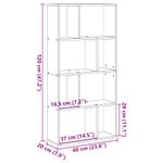 Casa si Gradina - Mobilier - Biblioteci si rafturi - Biblioteci - Biblioteca, gri sonoma, 60x20x120 cm, lemn prelucrat - Infinity.ro