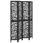 Casa si Gradina - Decoratiuni - Pereti despartitori si paravane - Paravan de camera cu 4 panouri, negru, lemn masiv paulownia - Infinity.ro