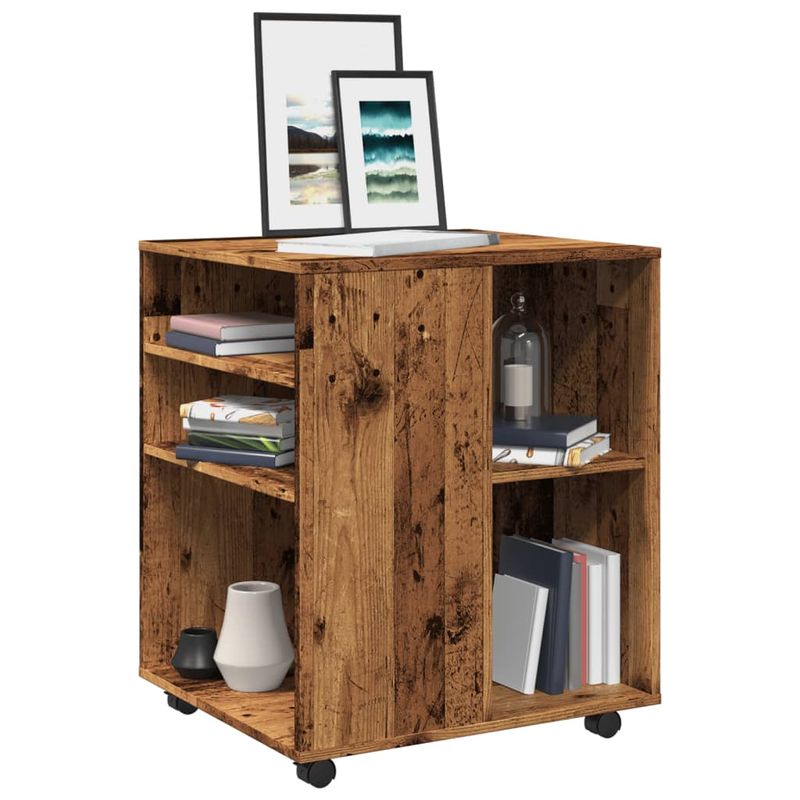 Casa si Gradina - Mobilier - Dulapuri si sifoniere - Dulapuri - Dulap cu roti, lemn invechit, 60x53x72 cm, lemn prelucrat - Infinity.ro