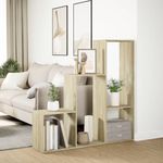 Casa si Gradina - Mobilier - Biblioteci si rafturi - Biblioteci - Biblioteca/separator 3 niveluri stejar sonoma 123x29x123cm lemn - Infinity.ro