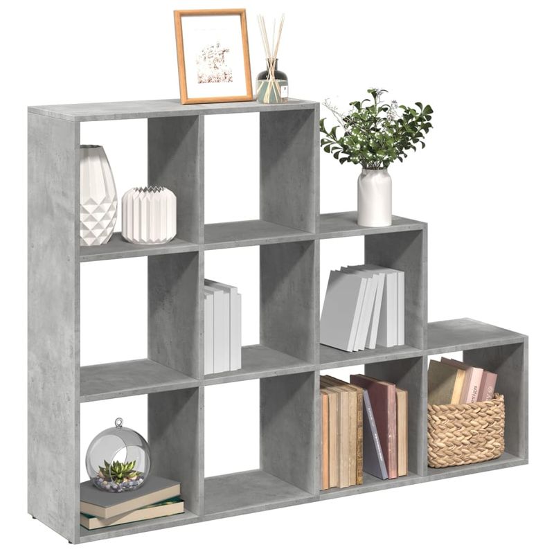 Casa si Gradina - Mobilier - Biblioteci si rafturi - Biblioteci - Biblioteca/separator camera gri beton 137,5x29x103,5 cm lemn - Infinity.ro