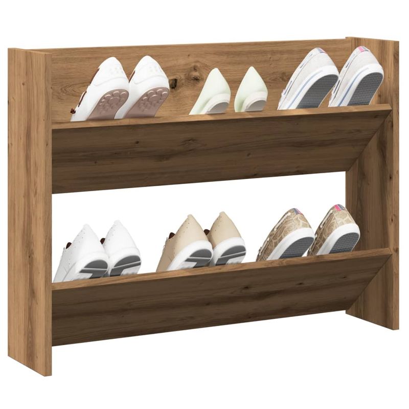 Casa si Gradina - Mobilier - Organizare si depozitare - Organizator incaltaminte - Pantofar perete, stejar artizanal, 80x18x60 cm, lemn prelucrat - Infinity.ro