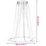 Sport si Outdoor - Camping - Accesorii camping si drumetii - Plasa de tantari pentru umbrela 220 ochiuri alb Φ300x230 cm - Infinity.ro