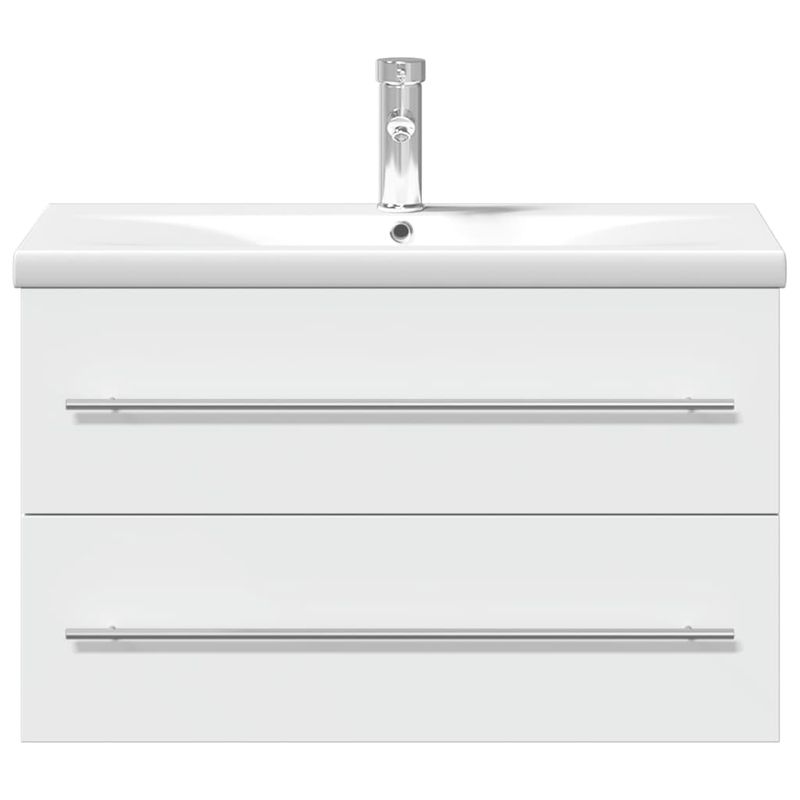 Casa si Gradina - Mobilier - Mobilier baie - Comode baie - Comoda pentru chiuveta de baie, lavoar incorporat, alb, mărime 80x38.5x48 cm - Infinity.ro