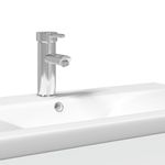 Casa si Gradina - Mobilier - Mobilier baie - Comode baie - Comoda pentru chiuveta de baie, lavoar incorporat, alb, mărime 80x38.5x48 cm - Infinity.ro