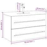Casa si Gradina - Mobilier - Mobilier baie - Comode baie - Comoda pentru chiuveta de baie, lavoar incorporat, alb, mărime 80x38.5x48 cm - Infinity.ro