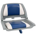 Auto si Moto - Ambarcatiuni - Piese pentru ambarcatiuni - Set scaun pliabil pentru barca, albastru si alb, 48x51x41 cm - Infinity.ro