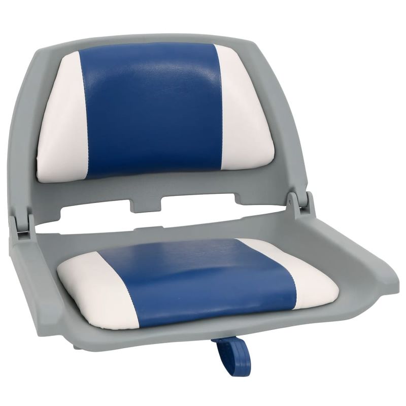 Auto si Moto - Ambarcatiuni - Piese pentru ambarcatiuni - Set scaun pliabil pentru barca, albastru si alb, 48x51x41 cm - Infinity.ro