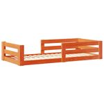 Casa si Gradina - Mobilier - Paturi si accesorii - Paturi - Cadru pat fara saltea, maro ceruit, 70x140 cm, lemn masiv pin - Infinity.ro