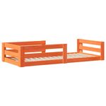 Casa si Gradina - Mobilier - Paturi si accesorii - Paturi - Cadru pat fara saltea, maro ceruit, 70x140 cm, lemn masiv pin - Infinity.ro