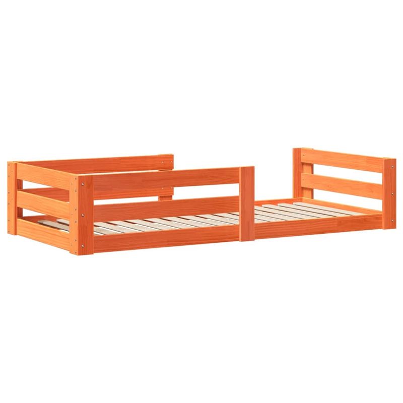 Casa si Gradina - Mobilier - Paturi si accesorii - Paturi - Cadru pat fara saltea, maro ceruit, 70x140 cm, lemn masiv pin - Infinity.ro