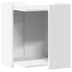 Petshop - Ingrijire si Igiena - Litiere si accesorii - Litiere acoperite - Cutie pentru litiera pisici, alb, 42x42x51 cm, lemn prelucrat - Infinity.ro