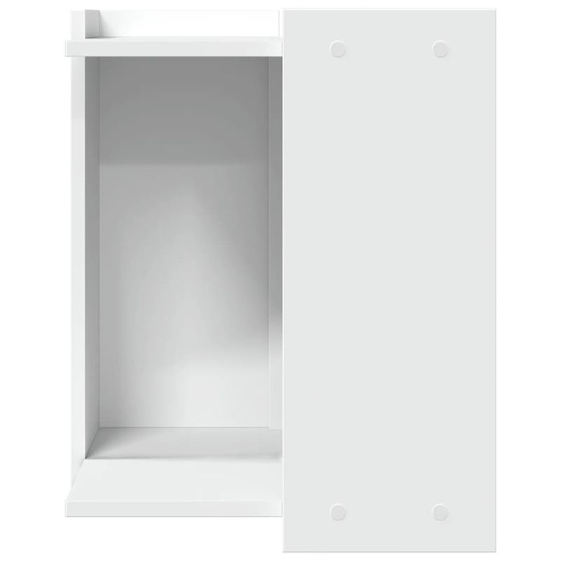 Petshop - Ingrijire si Igiena - Litiere si accesorii - Litiere acoperite - Cutie pentru litiera pisici, alb, 42x42x51 cm, lemn prelucrat - Infinity.ro