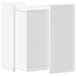 Petshop - Ingrijire si Igiena - Litiere si accesorii - Litiere acoperite - Cutie pentru litiera pisici, alb, 42x42x51 cm, lemn prelucrat - Infinity.ro