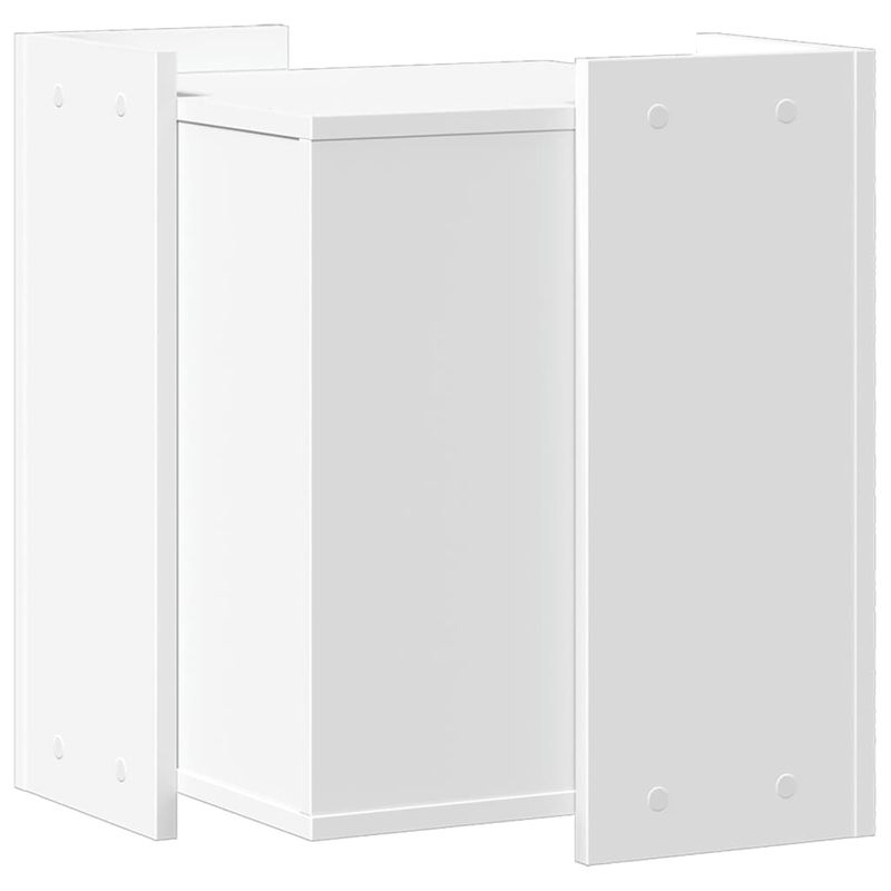 Petshop - Ingrijire si Igiena - Litiere si accesorii - Litiere acoperite - Cutie pentru litiera pisici, alb, 42x42x51 cm, lemn prelucrat - Infinity.ro