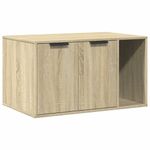 Petshop - Ingrijire si Igiena - Litiere si accesorii - Litiere acoperite - Cutie litiera pisici stejar sonoma 80x50x45 cm lemn prelucrat - Infinity.ro
