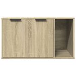 Petshop - Ingrijire si Igiena - Litiere si accesorii - Litiere acoperite - Cutie litiera pisici stejar sonoma 80x50x45 cm lemn prelucrat - Infinity.ro