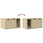 Petshop - Ingrijire si Igiena - Litiere si accesorii - Litiere acoperite - Cutie litiera pisici stejar sonoma 80x50x45 cm lemn prelucrat - Infinity.ro