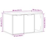 Petshop - Ingrijire si Igiena - Litiere si accesorii - Litiere acoperite - Cutie litiera pisici stejar sonoma 80x50x45 cm lemn prelucrat - Infinity.ro