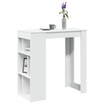 Casa si Gradina - Mobilier - Mese si birouri - Mese bucatarie si dining - Masa de bar cu rafturi, alb, 102x50x103,5 cm, lemn prelucrat - Infinity.ro