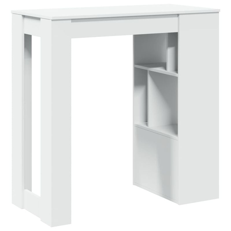 Casa si Gradina - Mobilier - Mese si birouri - Mese bucatarie si dining - Masa de bar cu rafturi, alb, 102x50x103,5 cm, lemn prelucrat - Infinity.ro