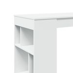 Casa si Gradina - Mobilier - Mese si birouri - Mese bucatarie si dining - Masa de bar cu rafturi, alb, 102x50x103,5 cm, lemn prelucrat - Infinity.ro
