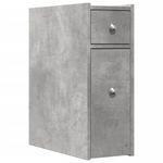 Casa si Gradina - Mobilier - Dulapuri si sifoniere - Dulapuri - Dulap de baie ingust cu roti, gri beton, lemn prelucrat - Infinity.ro