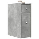 Casa si Gradina - Mobilier - Dulapuri si sifoniere - Dulapuri - Dulap de baie ingust cu roti, gri beton, lemn prelucrat - Infinity.ro