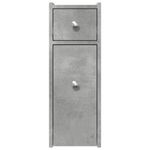 Casa si Gradina - Mobilier - Dulapuri si sifoniere - Dulapuri - Dulap de baie ingust cu roti, gri beton, lemn prelucrat - Infinity.ro
