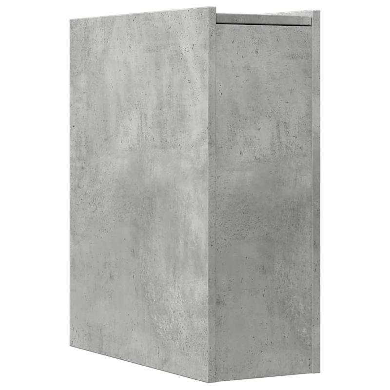 Casa si Gradina - Mobilier - Dulapuri si sifoniere - Dulapuri - Dulap de baie ingust cu roti, gri beton, lemn prelucrat - Infinity.ro