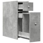 Casa si Gradina - Mobilier - Dulapuri si sifoniere - Dulapuri - Dulap de baie ingust cu roti, gri beton, lemn prelucrat - Infinity.ro