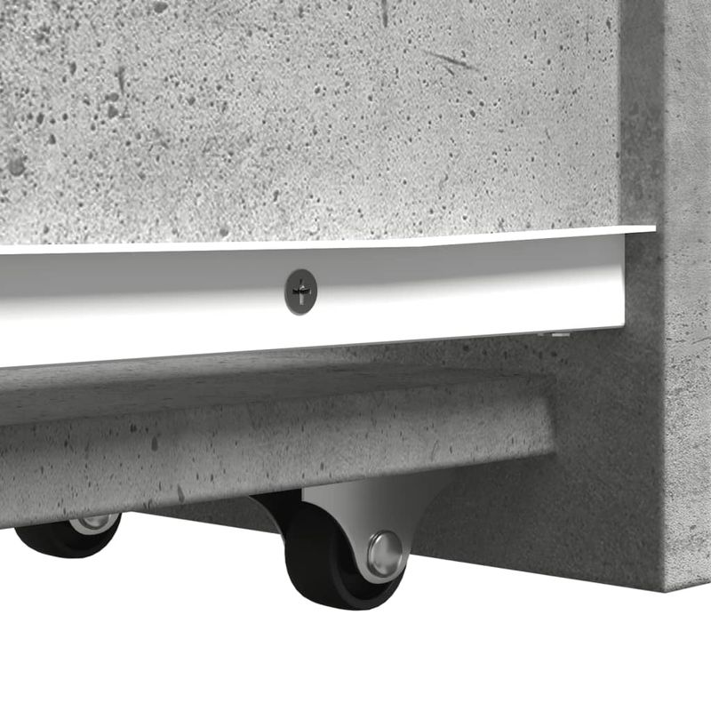 Casa si Gradina - Mobilier - Dulapuri si sifoniere - Dulapuri - Dulap de baie ingust cu roti, gri beton, lemn prelucrat - Infinity.ro