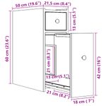 Casa si Gradina - Mobilier - Dulapuri si sifoniere - Dulapuri - Dulap de baie ingust cu roti, gri beton, lemn prelucrat - Infinity.ro