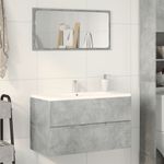Casa si Gradina - Mobilier - Mobilier baie - Comode baie - Dulap de chiuveta, gri beton, 90x38,5x45 cm, lemn prelucrat - Infinity.ro