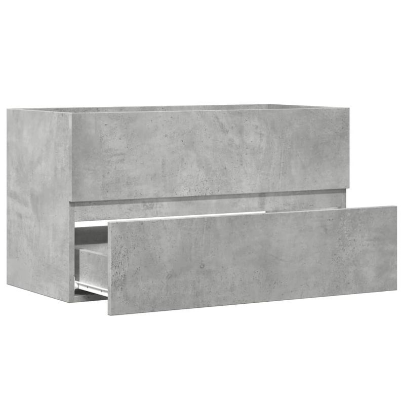 Casa si Gradina - Mobilier - Mobilier baie - Comode baie - Dulap de chiuveta, gri beton, 90x38,5x45 cm, lemn prelucrat - Infinity.ro