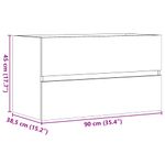 Casa si Gradina - Mobilier - Mobilier baie - Comode baie - Dulap de chiuveta, gri beton, 90x38,5x45 cm, lemn prelucrat - Infinity.ro