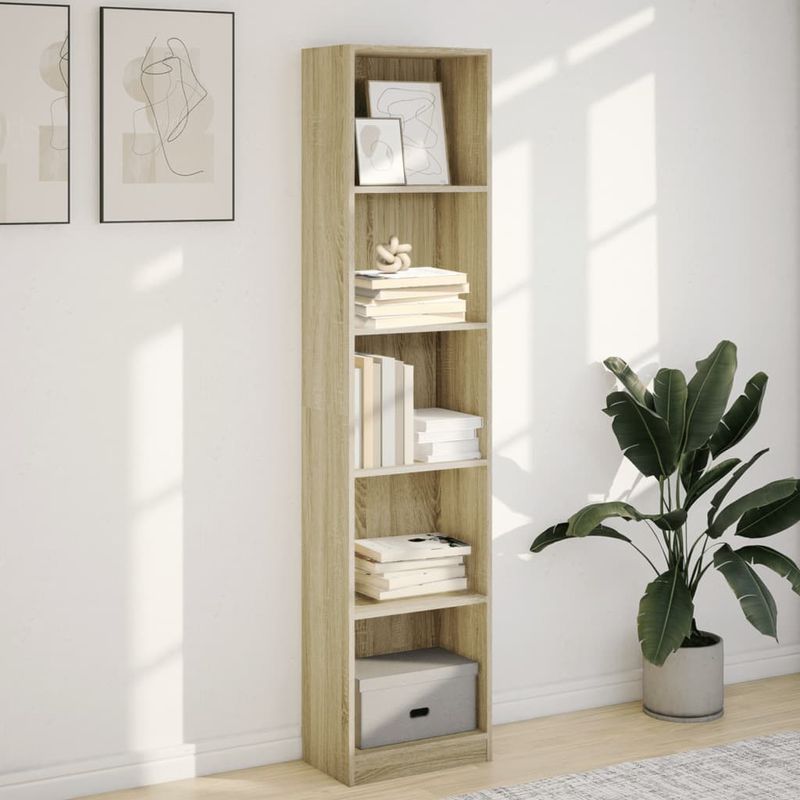 Casa si Gradina - Mobilier - Biblioteci si rafturi - Biblioteci - Biblioteca, stejar sonoma, 40x24x176 cm, lemn prelucrat - Infinity.ro