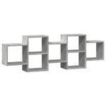 Casa si Gradina - Mobilier - Biblioteci si rafturi - Rafturi - Raft de perete, gri beton, 129x18x42 cm, lemn prelucrat - Infinity.ro