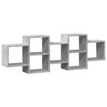 Casa si Gradina - Mobilier - Biblioteci si rafturi - Rafturi - Raft de perete, gri beton, 129x18x42 cm, lemn prelucrat - Infinity.ro