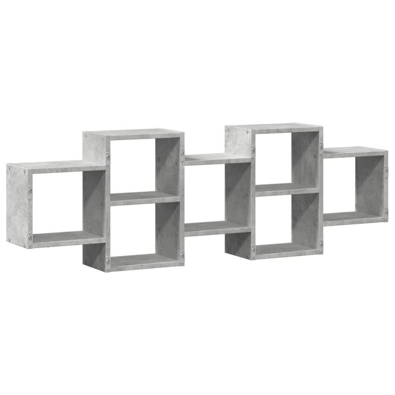 Casa si Gradina - Mobilier - Biblioteci si rafturi - Rafturi - Raft de perete, gri beton, 129x18x42 cm, lemn prelucrat - Infinity.ro