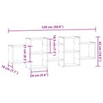 Casa si Gradina - Mobilier - Biblioteci si rafturi - Rafturi - Raft de perete, gri beton, 129x18x42 cm, lemn prelucrat - Infinity.ro