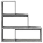 Casa si Gradina - Mobilier - Biblioteci si rafturi - Biblioteci - Biblioteca/separator 3 niveluri gri beton 123x29x123 cm lemn - Infinity.ro