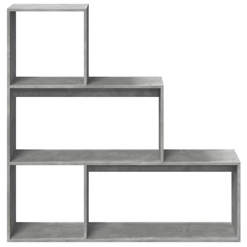 Casa si Gradina - Mobilier - Biblioteci si rafturi - Biblioteci - Biblioteca/separator 3 niveluri gri beton 123x29x123 cm lemn - Infinity.ro