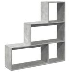 Casa si Gradina - Mobilier - Biblioteci si rafturi - Biblioteci - Biblioteca/separator 3 niveluri gri beton 123x29x123 cm lemn - Infinity.ro