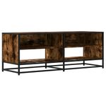 Casa si Gradina - Mobilier - Comode si corpuri - Comode - Dulap TV stejar fumuriu, 120,5x40x46 cm lemn prelucrat si metal - Infinity.ro