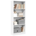 Casa si Gradina - Mobilier - Biblioteci si rafturi - Biblioteci - Biblioteca, alb, 60x24x143 cm, lemn prelucrat - Infinity.ro