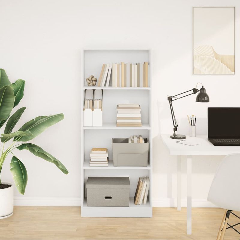 Casa si Gradina - Mobilier - Biblioteci si rafturi - Biblioteci - Biblioteca, alb, 60x24x143 cm, lemn prelucrat - Infinity.ro