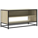 Casa si Gradina - Mobilier - Comode si corpuri - Comode - Comoda TV, stejar sonoma, 91x40x46 cm, lemn prelucrat si metal - Infinity.ro